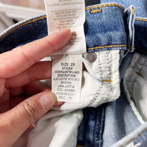 New Hudson Womens 25 Blair High Rise Skinny Ankle Jeans Jakarta Medium Wash - Picture 13 of 14